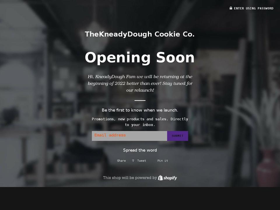 thekneadydough.com shopify website screenshot