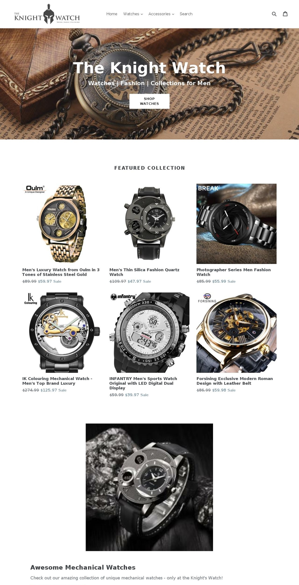 theknightwatch.com shopify website screenshot
