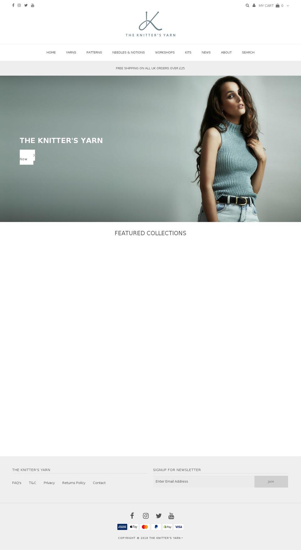 theknittersyarn.com — Shopify storefront screenshot