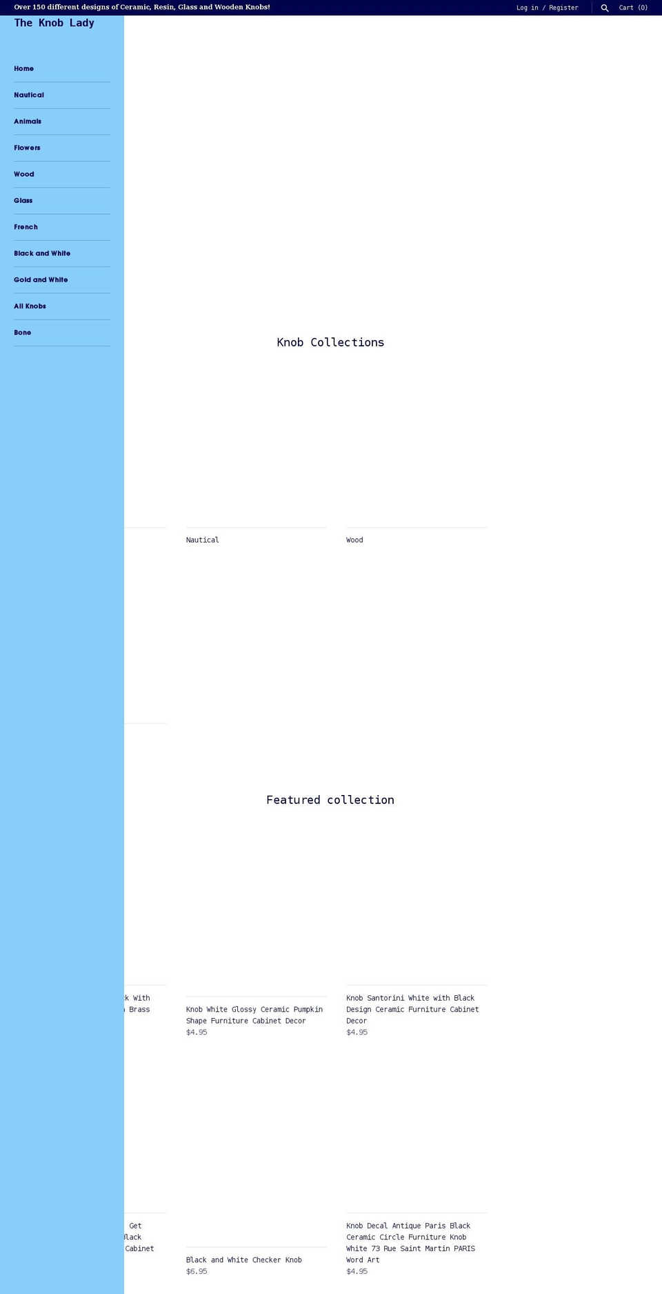 theknoblady.com shopify website screenshot