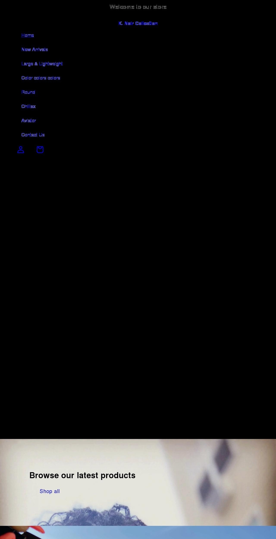 theknoircollection.com shopify website screenshot