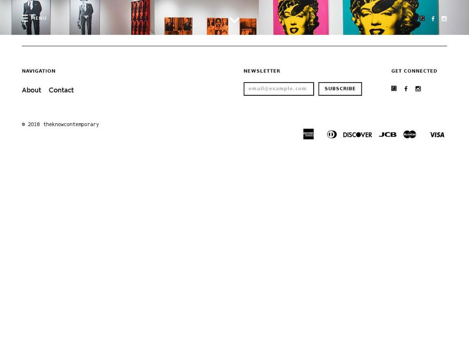 theknowcontemporary.com — Shopify storefront screenshot