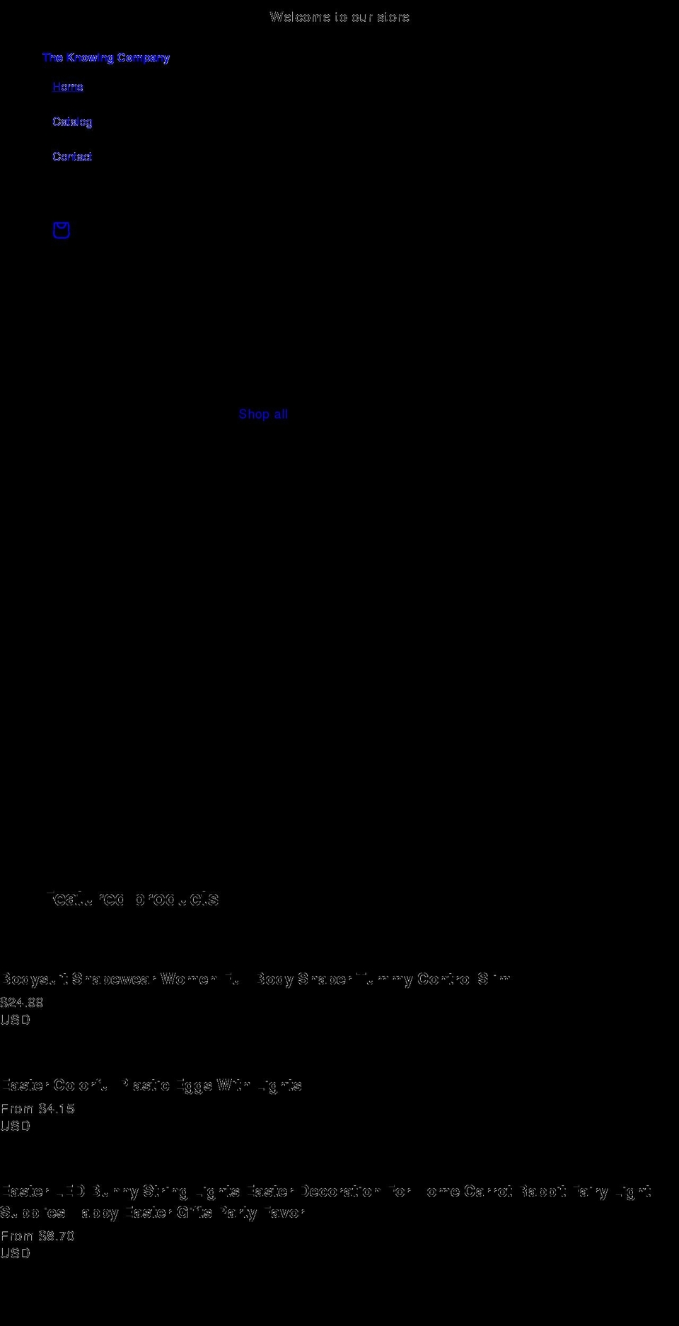 theknowingcompany.net shopify website screenshot