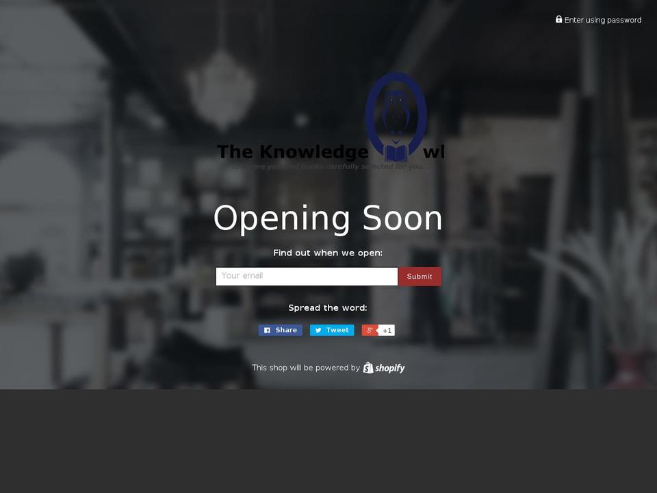 theknowledgeowl.com shopify website screenshot