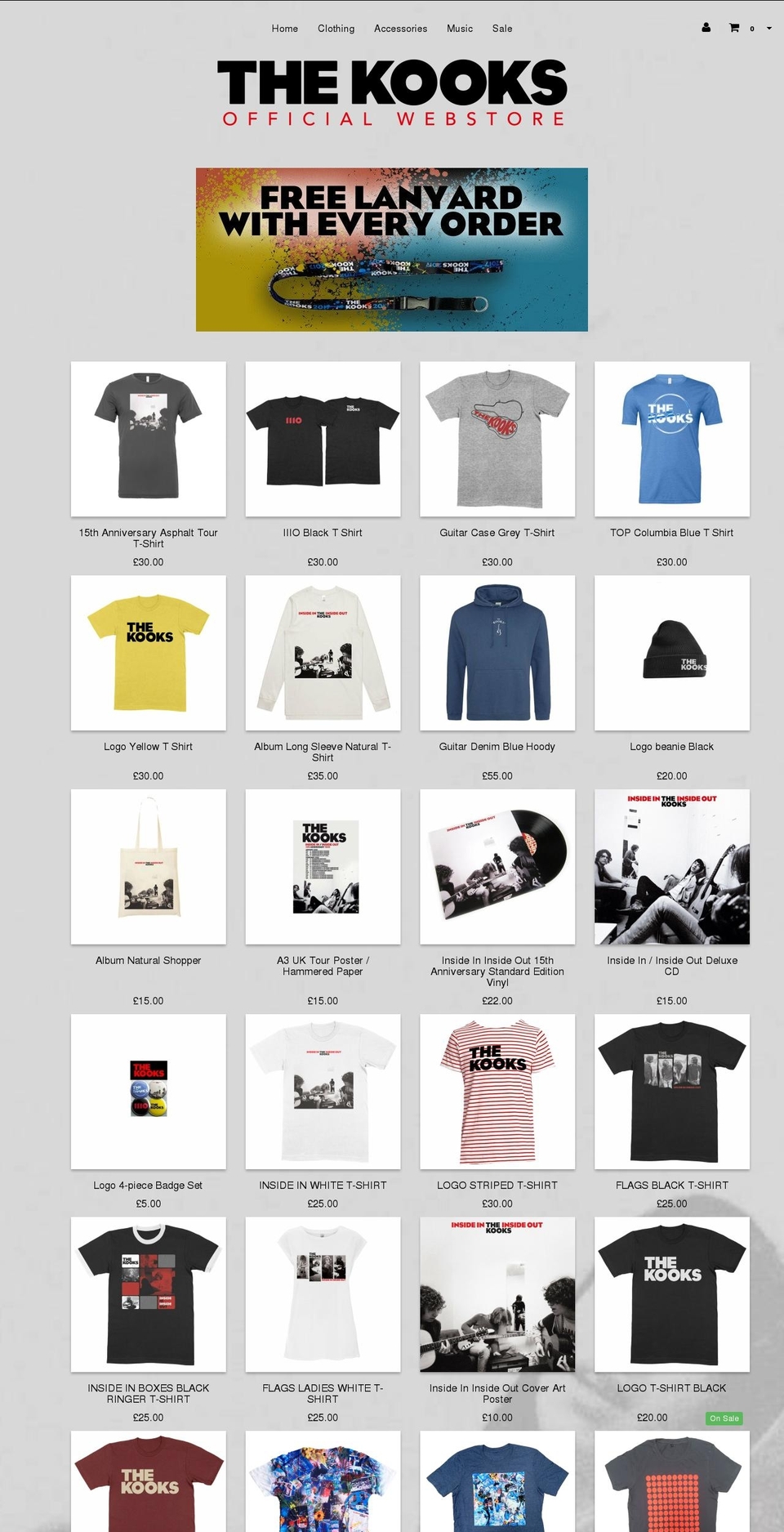 thekooksstore.com shopify website screenshot