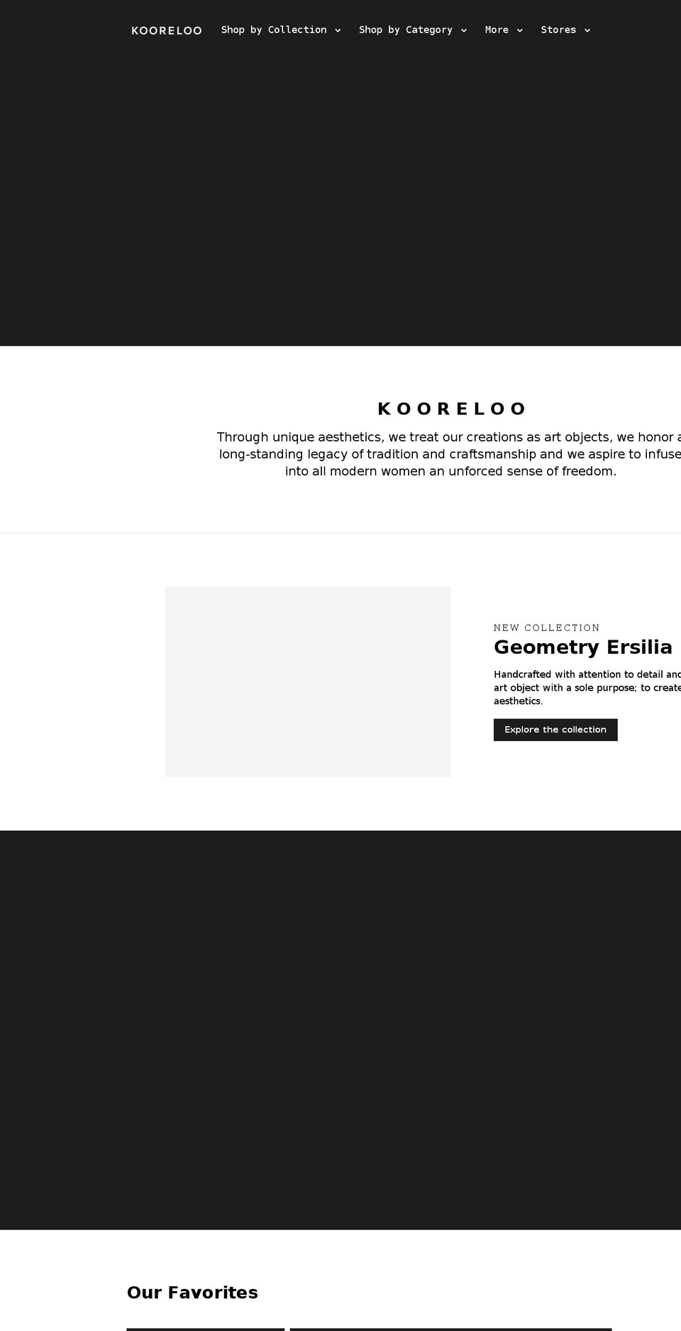 thekourelouproject.com — Shopify storefront screenshot