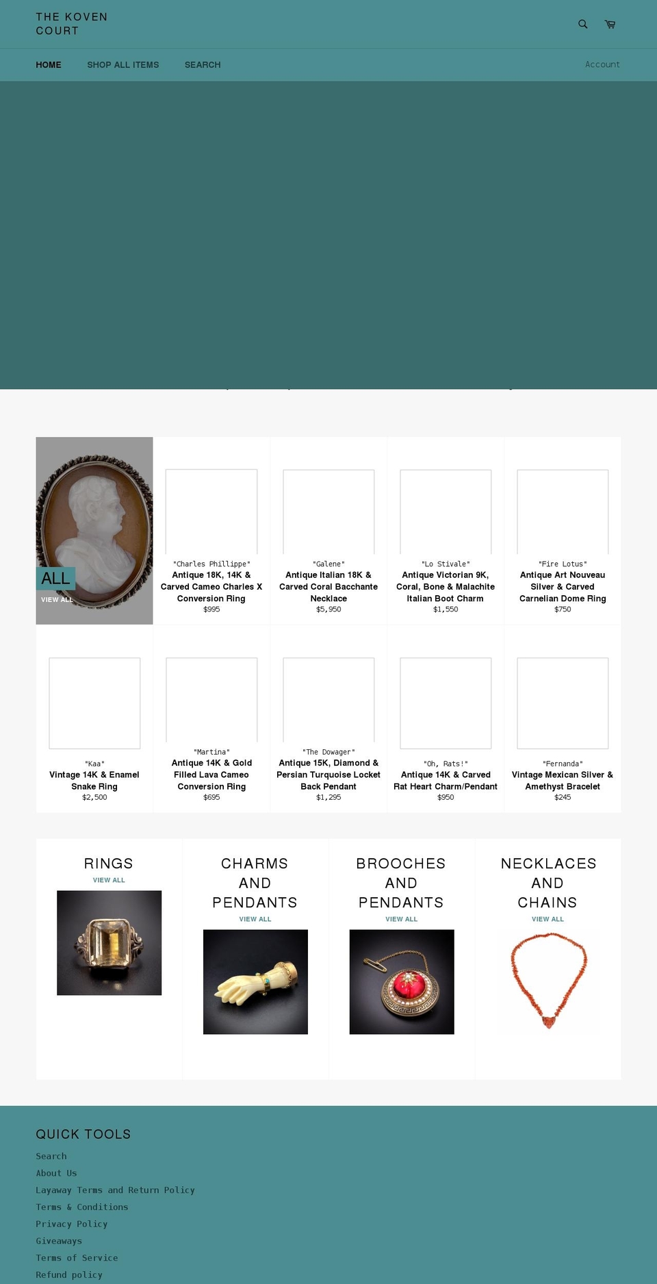 thekovencourt.com shopify website screenshot