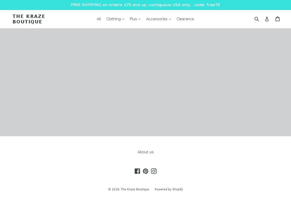 thekrazeboutique.com shopify website screenshot