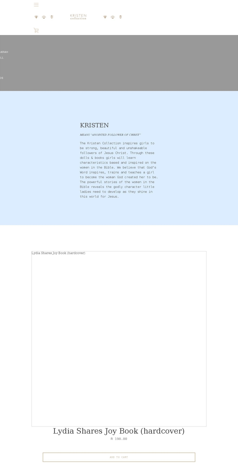 thekristencollection.com shopify website screenshot