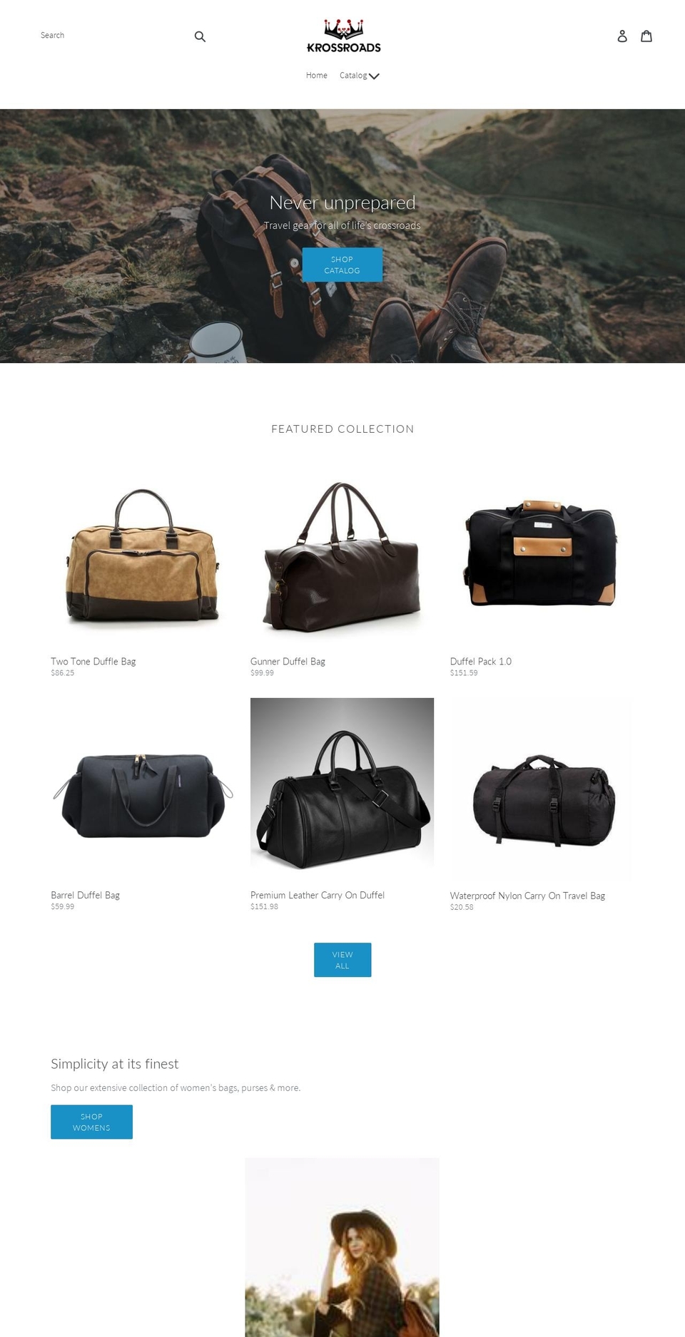 thekrossroads.com — Shopify storefront screenshot