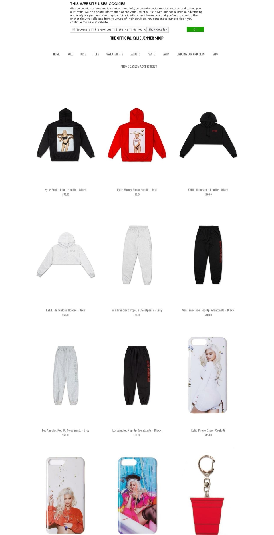 thekylieshop.com — Shopify storefront screenshot