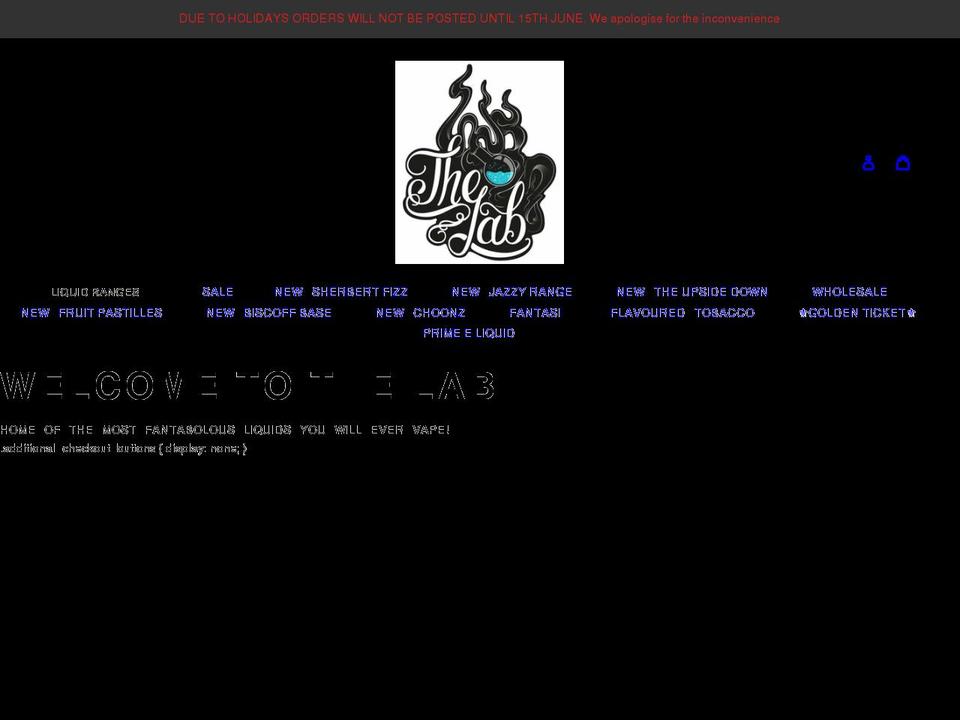 thelabeliquids.com shopify website screenshot