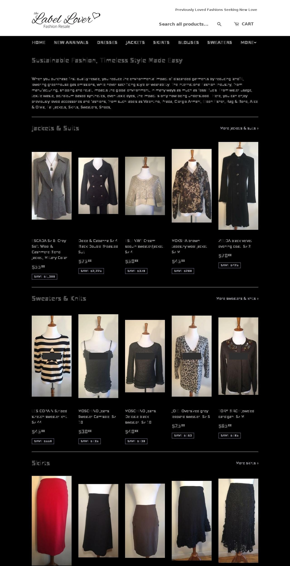 thelabellover.com — Shopify storefront screenshot