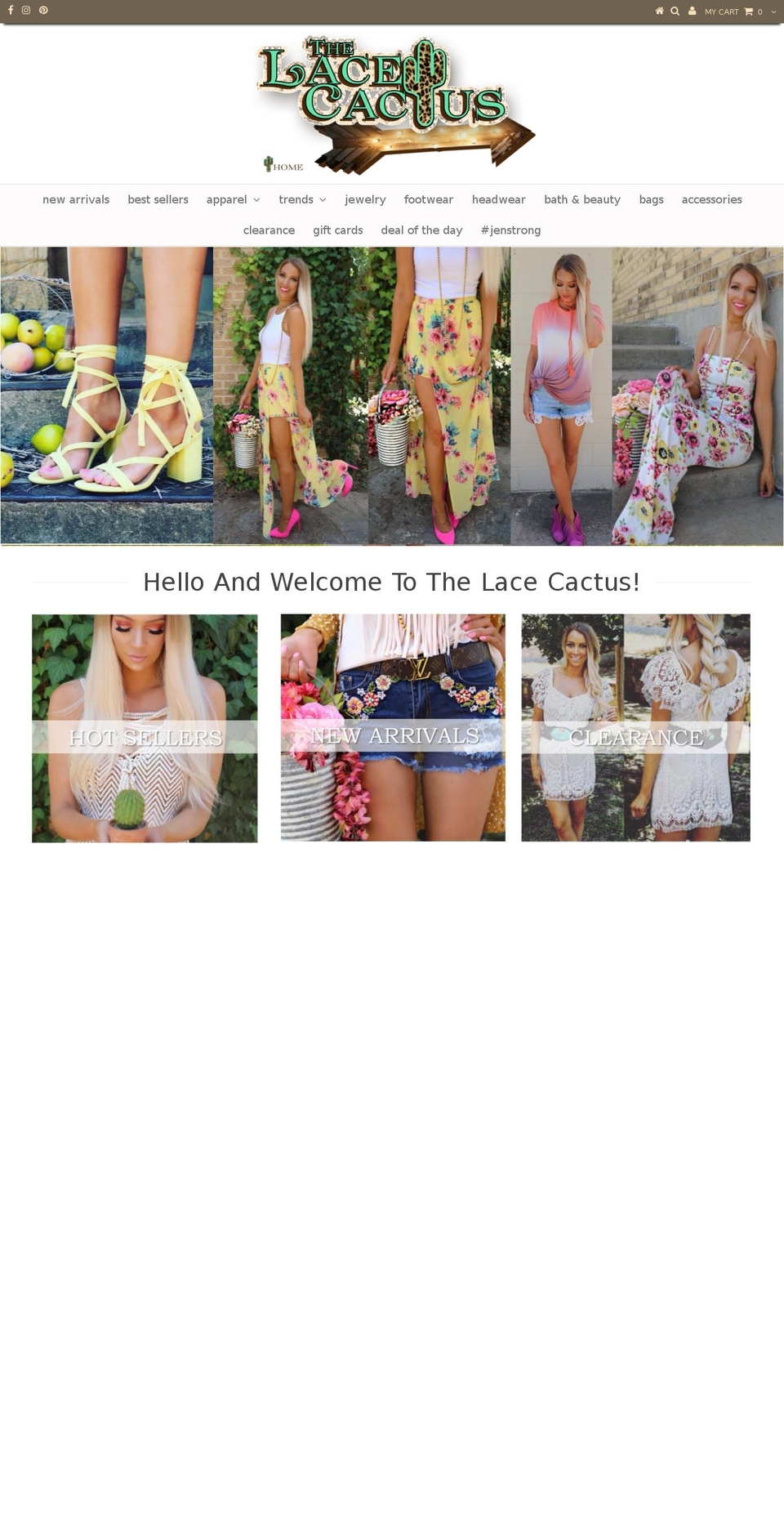 thelacecactus.com — Shopify storefront screenshot