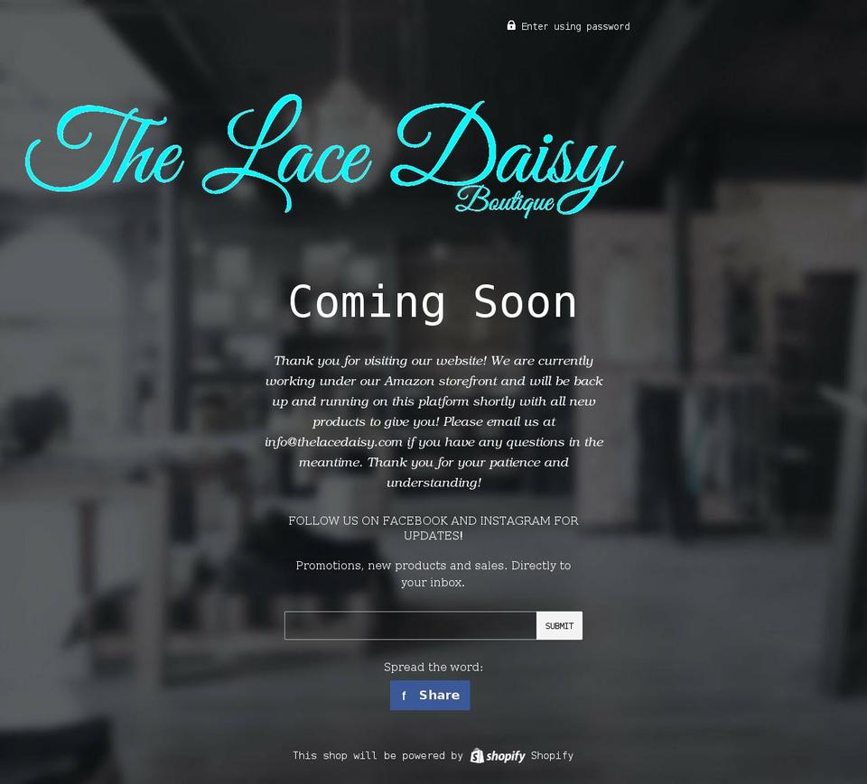 thelacedaisy.com shopify website screenshot