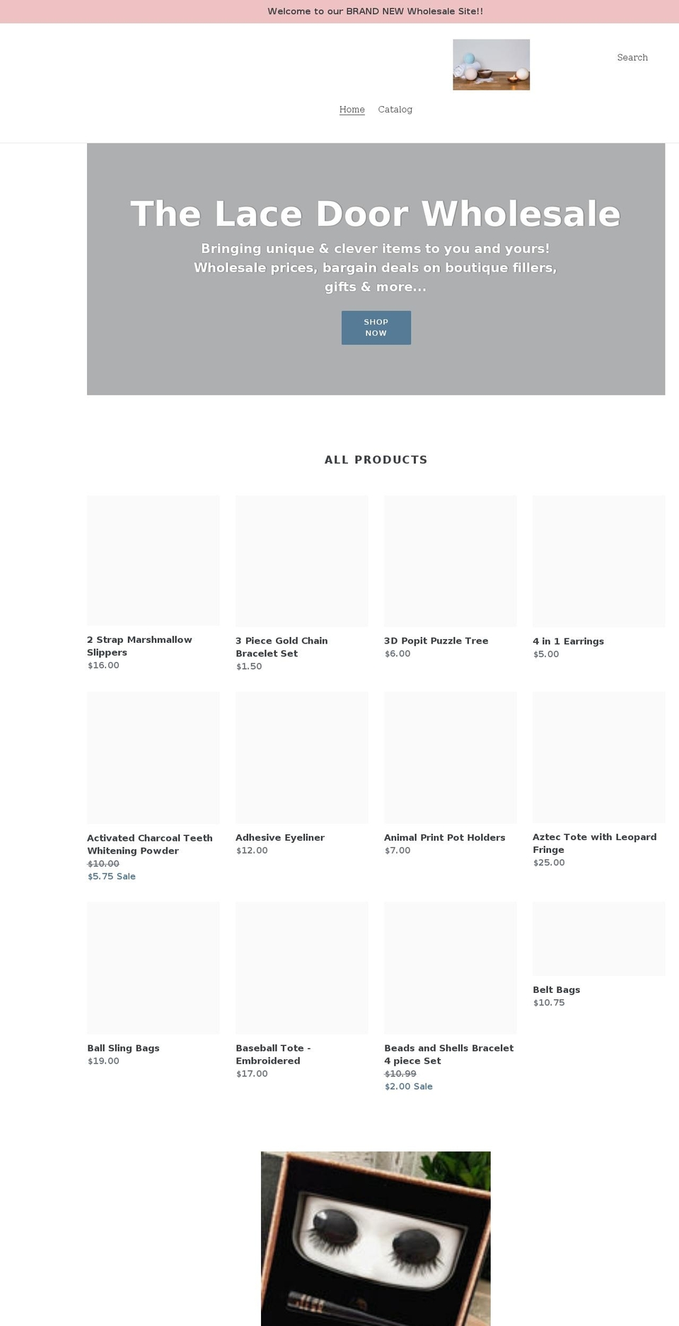 thelacedoorwholesale.com shopify website screenshot