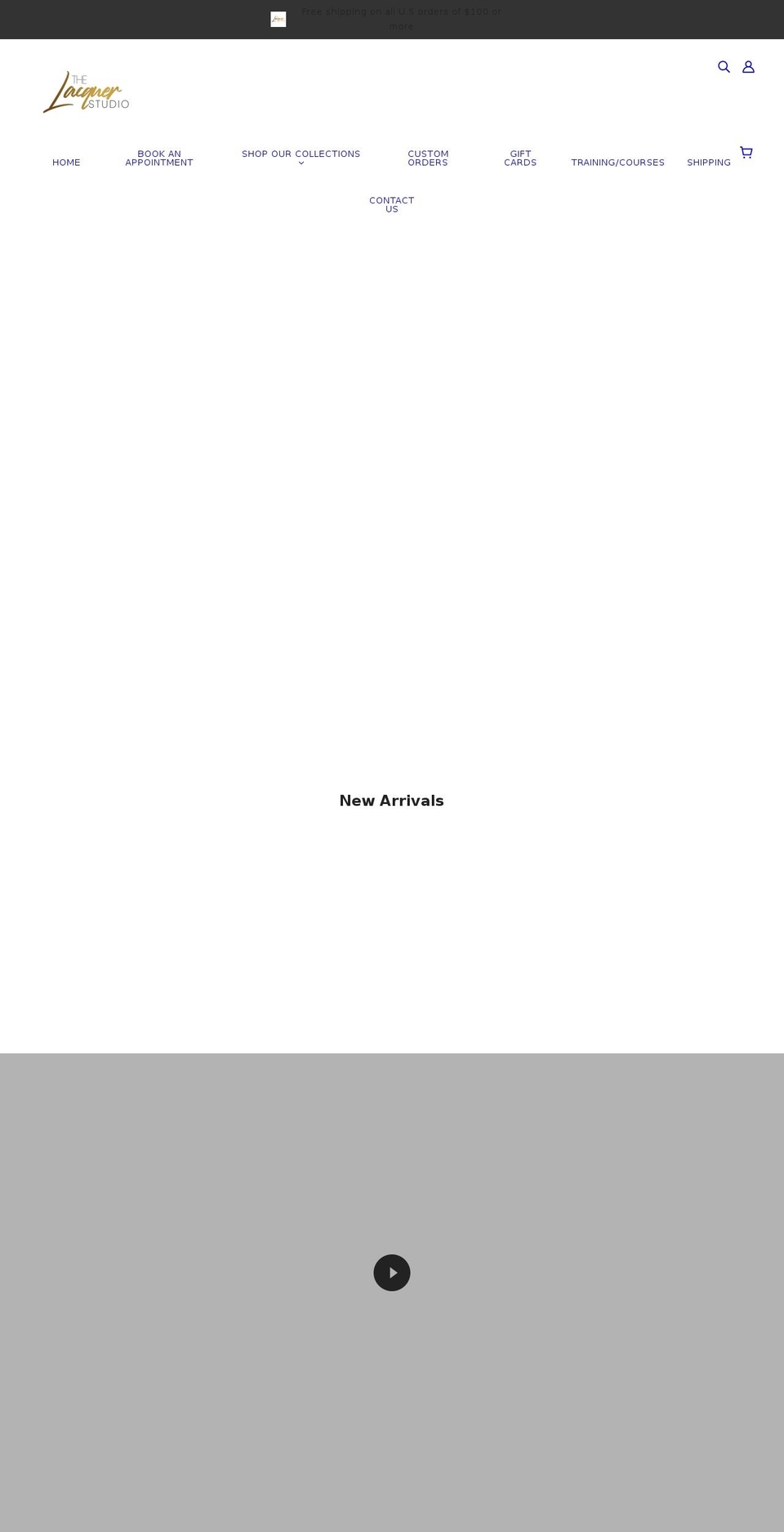 thelacquerstudio.com shopify website screenshot