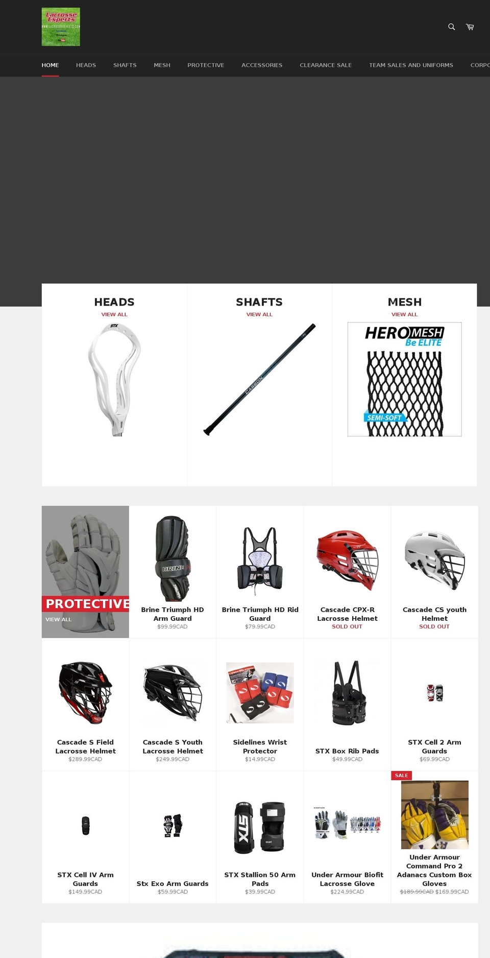 thelacrosseexperts.com shopify website screenshot