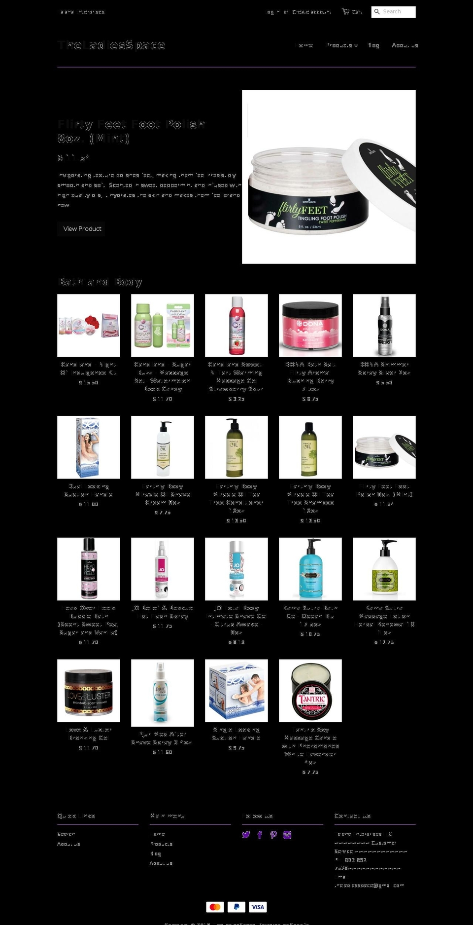 theladiesspace.com shopify website screenshot