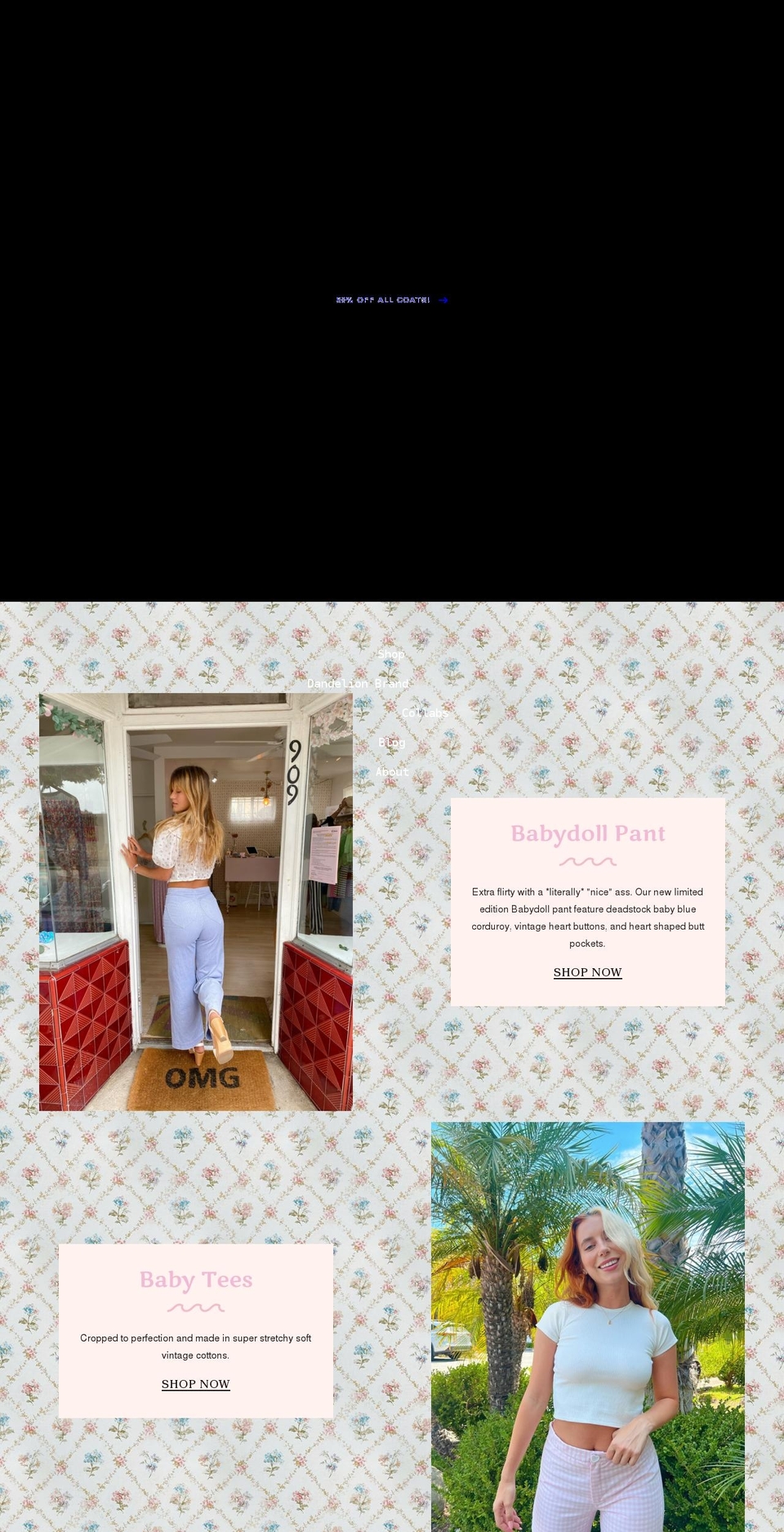 theladydandelion.com shopify website screenshot