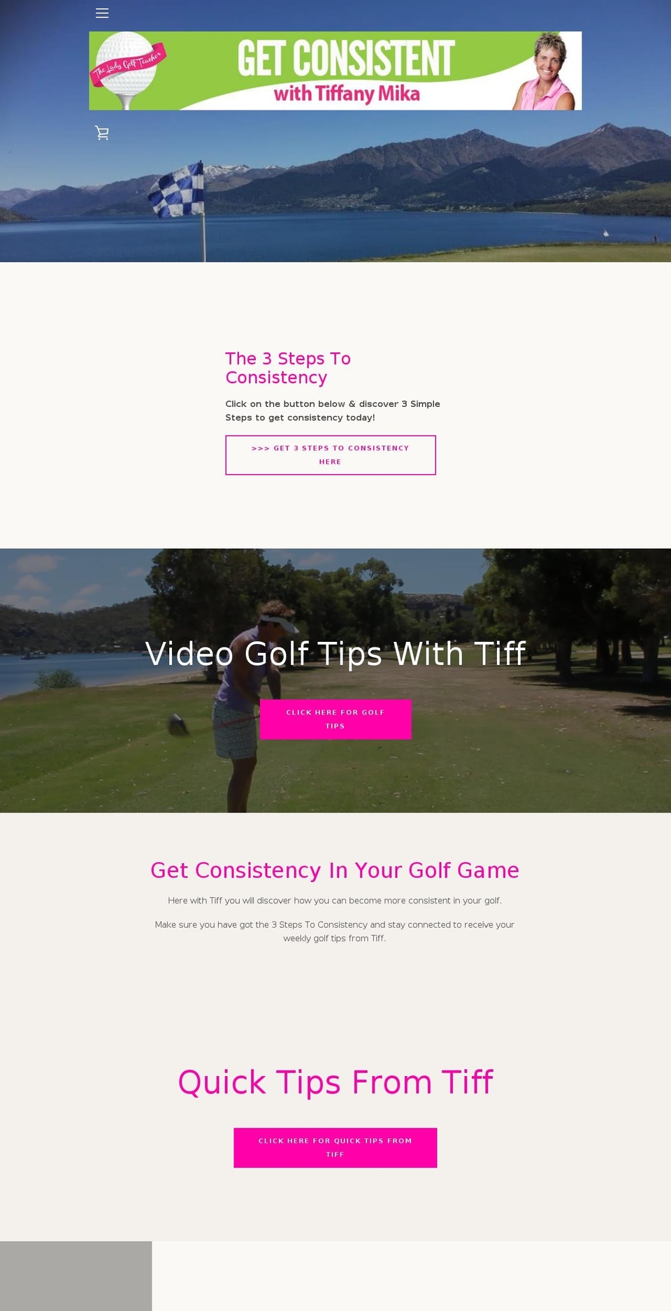 theladygolfteacher.com.au shopify website screenshot