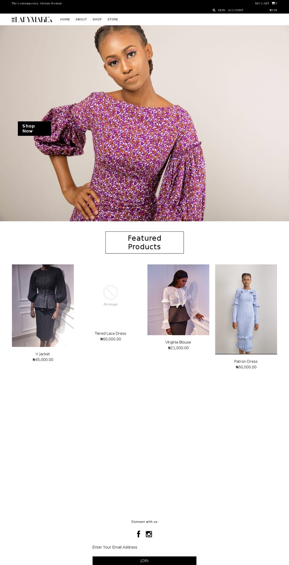 theladymaker.com shopify website screenshot