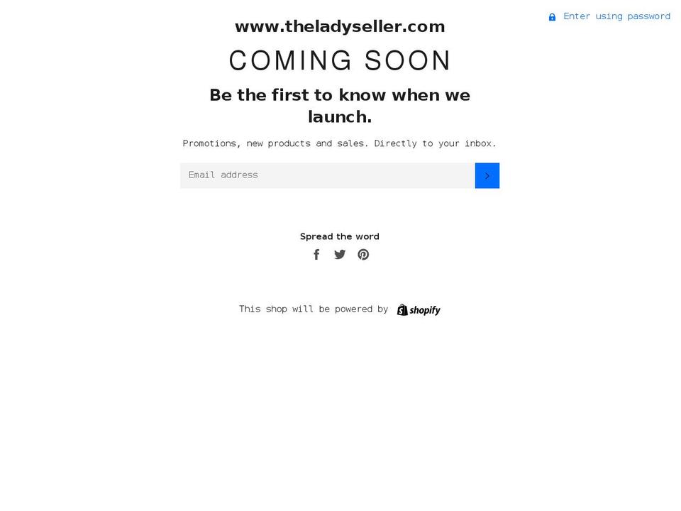 theladyseller.com shopify website screenshot