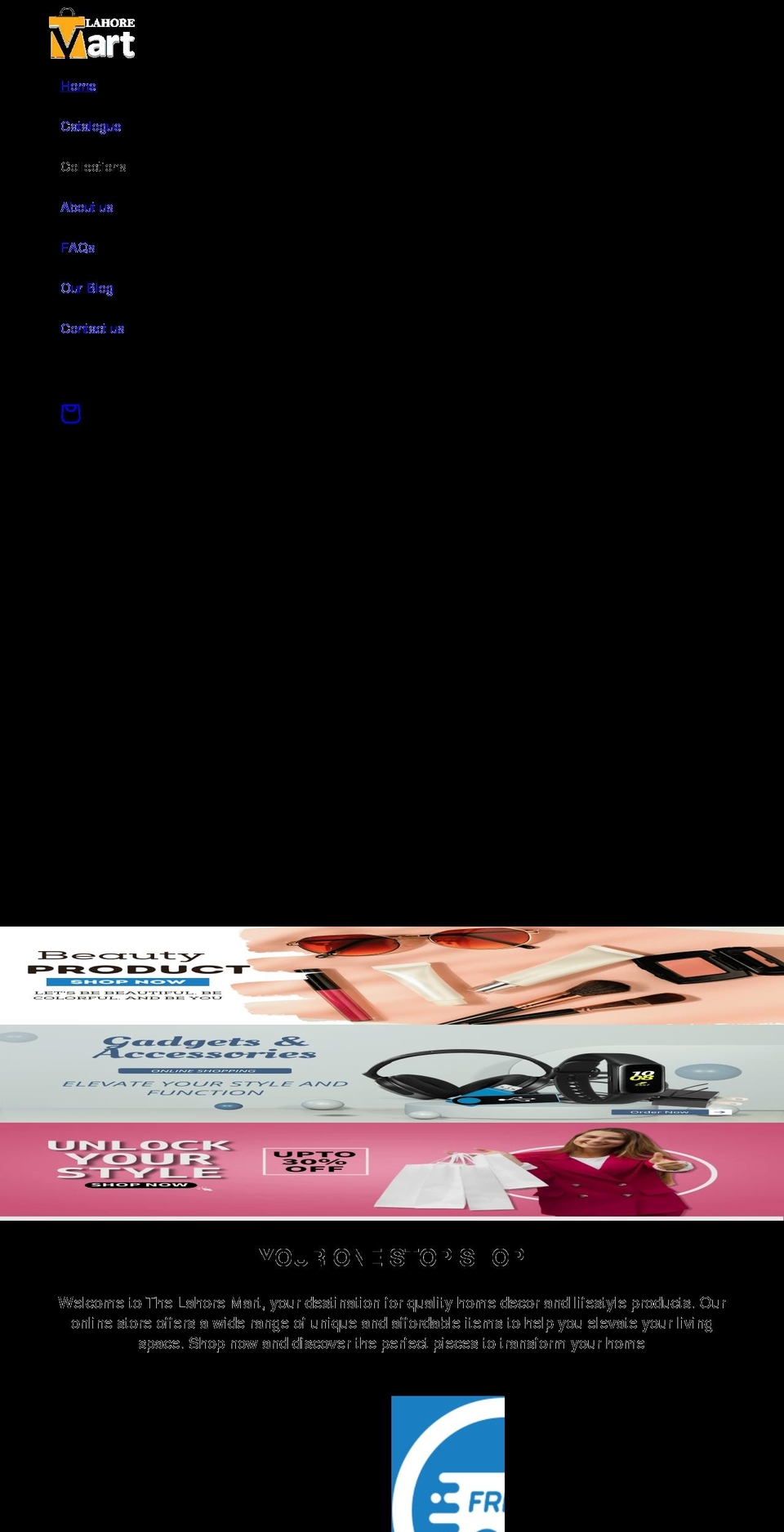 thelahoremart.com shopify website screenshot