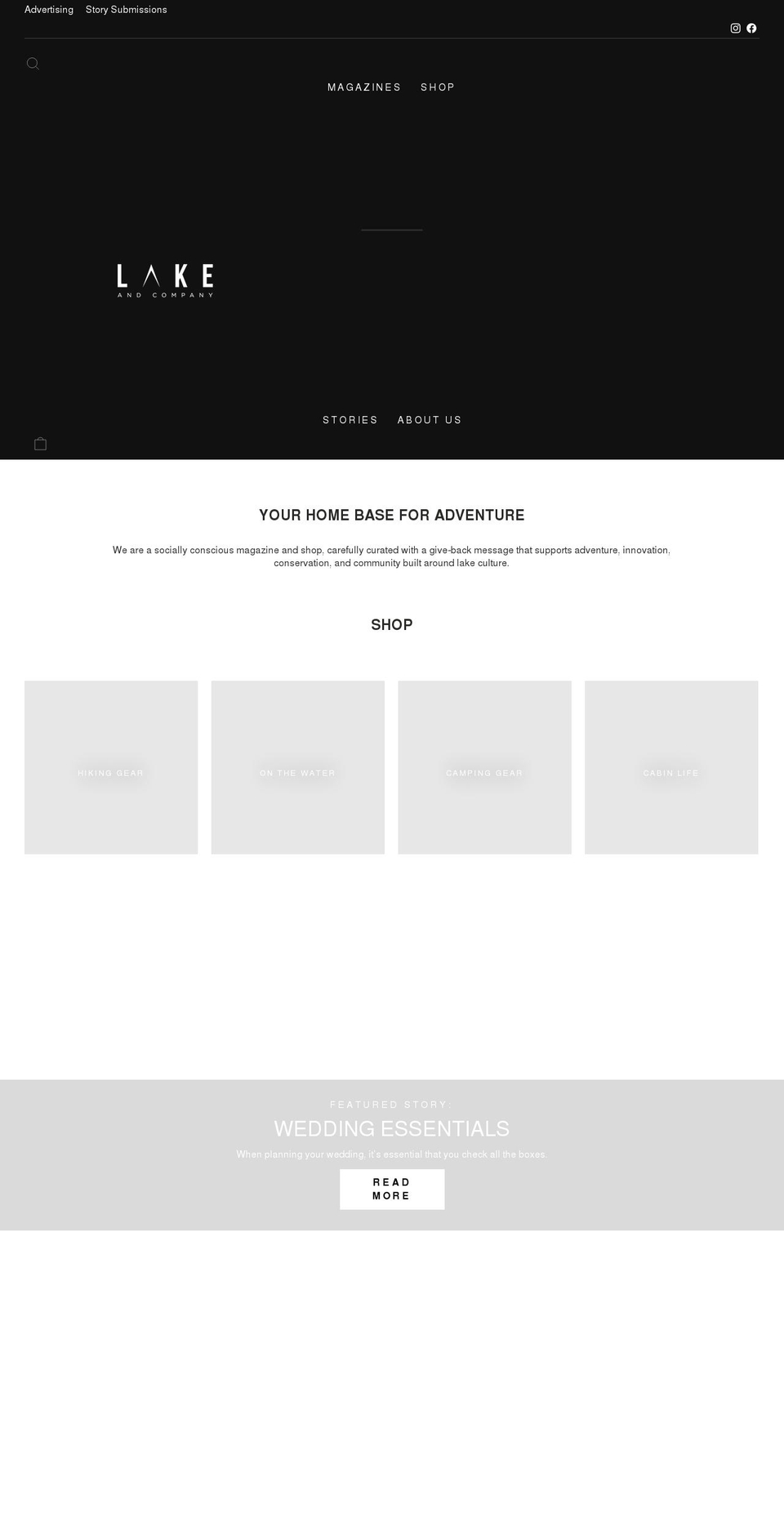 thelakeandcoshop.com — Shopify storefront screenshot