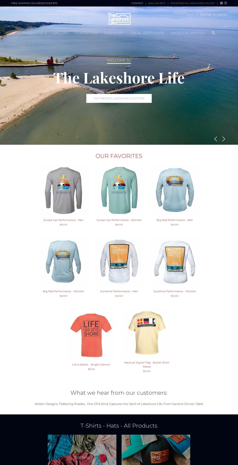 thelakeshorelife.net shopify website screenshot