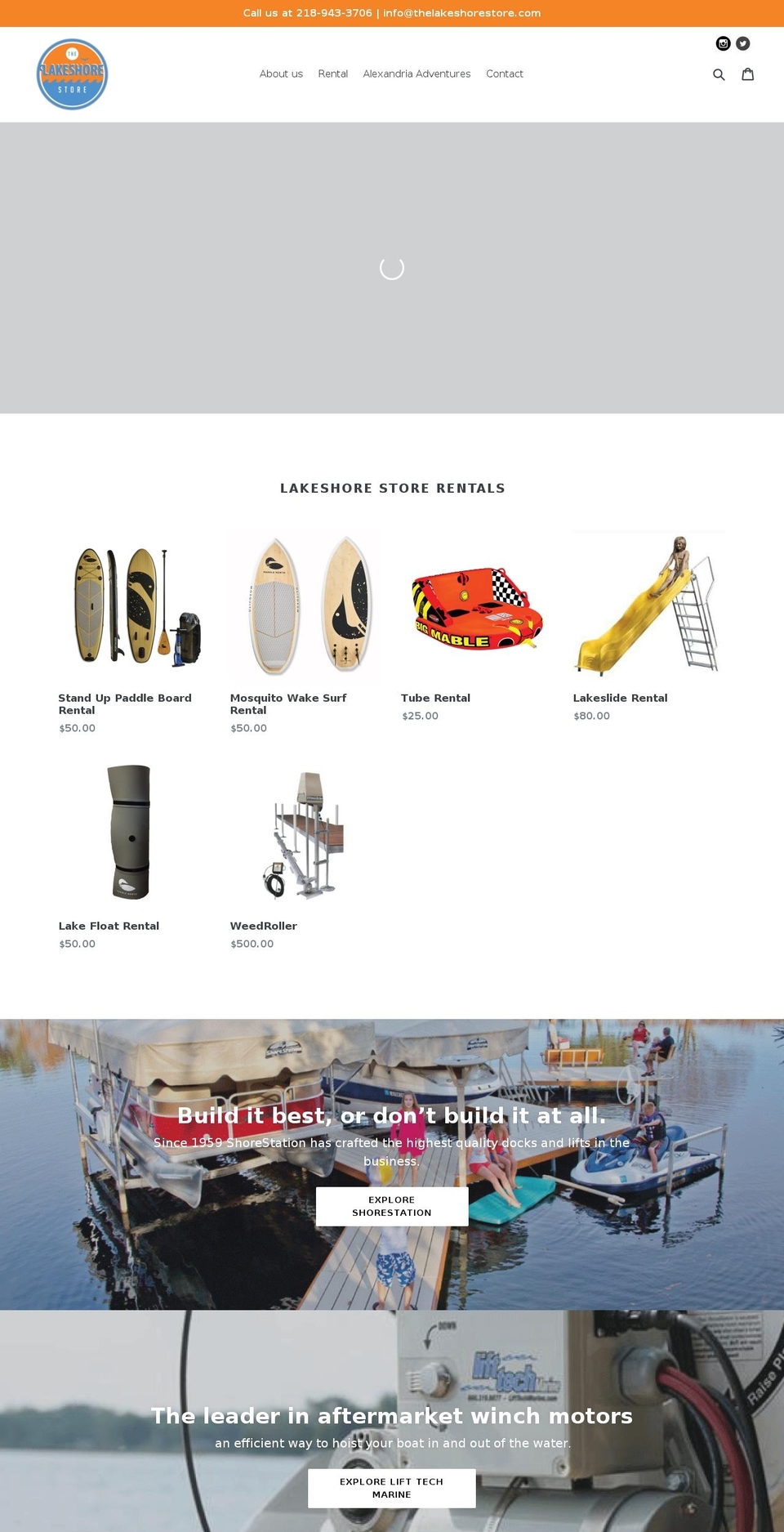 thelakeshorestore.com shopify website screenshot
