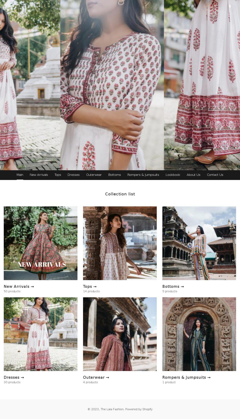 thelalafashion.com shopify website screenshot