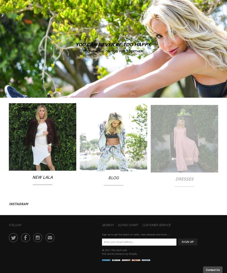 thelalalook.com shopify website screenshot