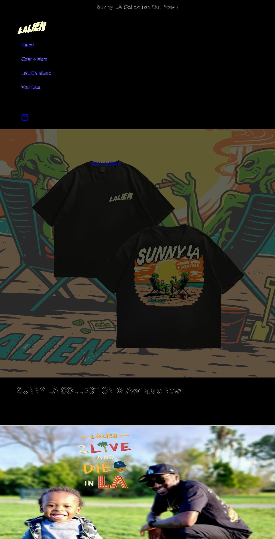 thelalien.com shopify website screenshot