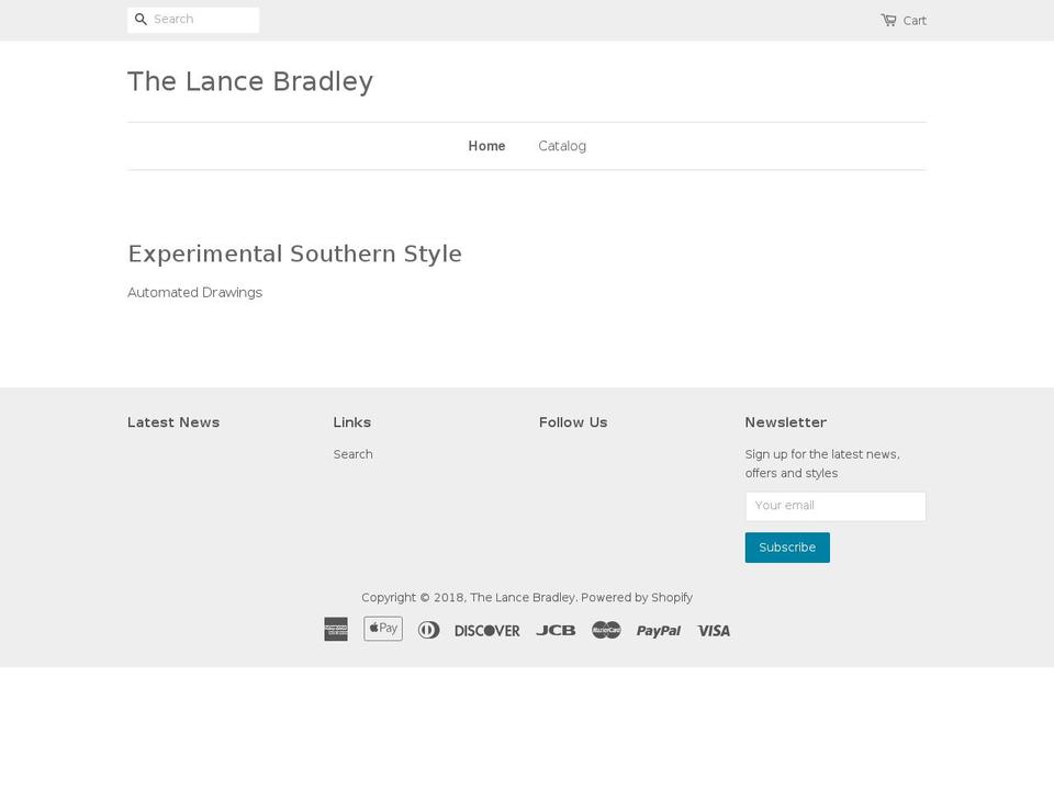 thelancebradley.com — Shopify storefront screenshot