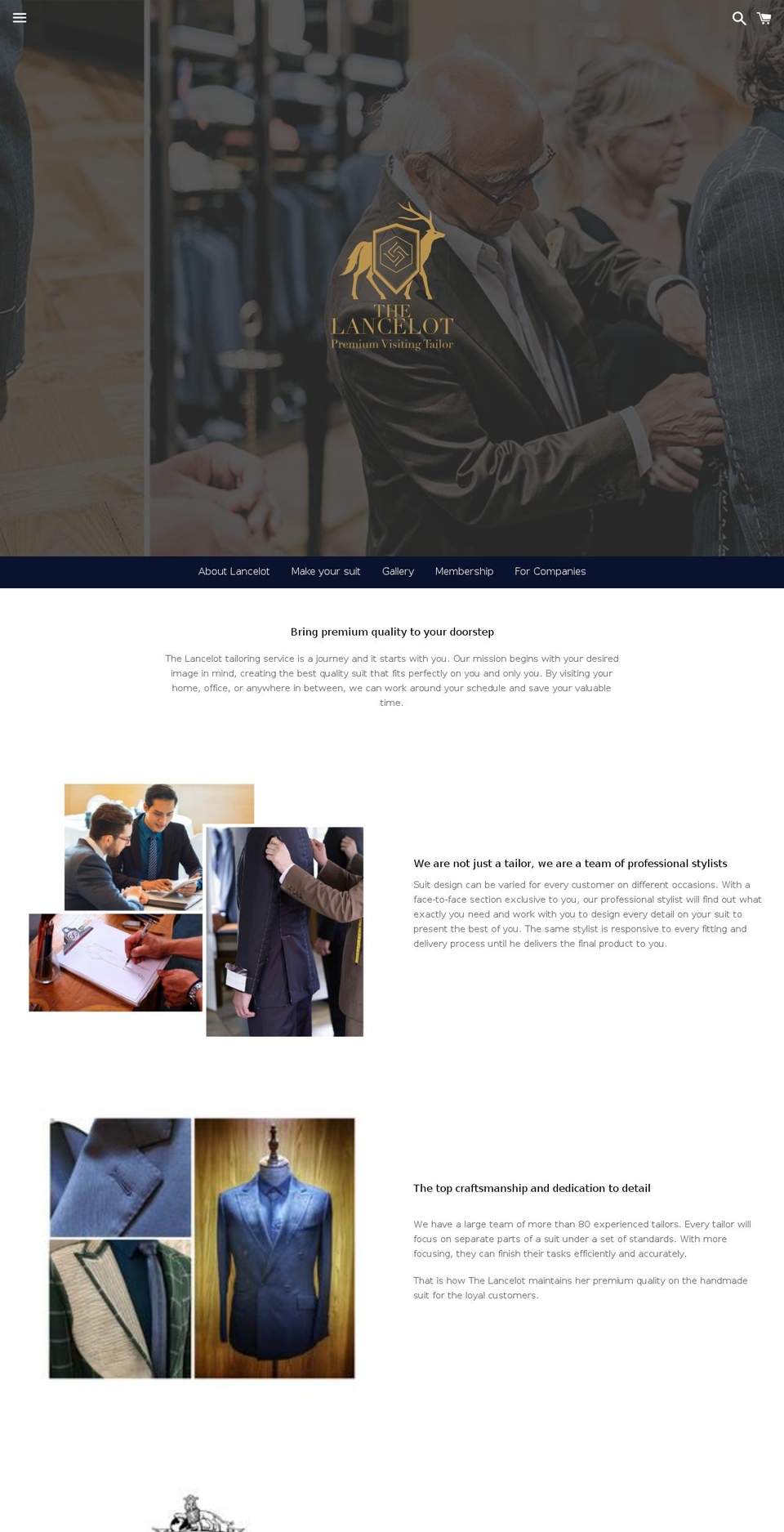 thelancelot.com — Shopify storefront screenshot