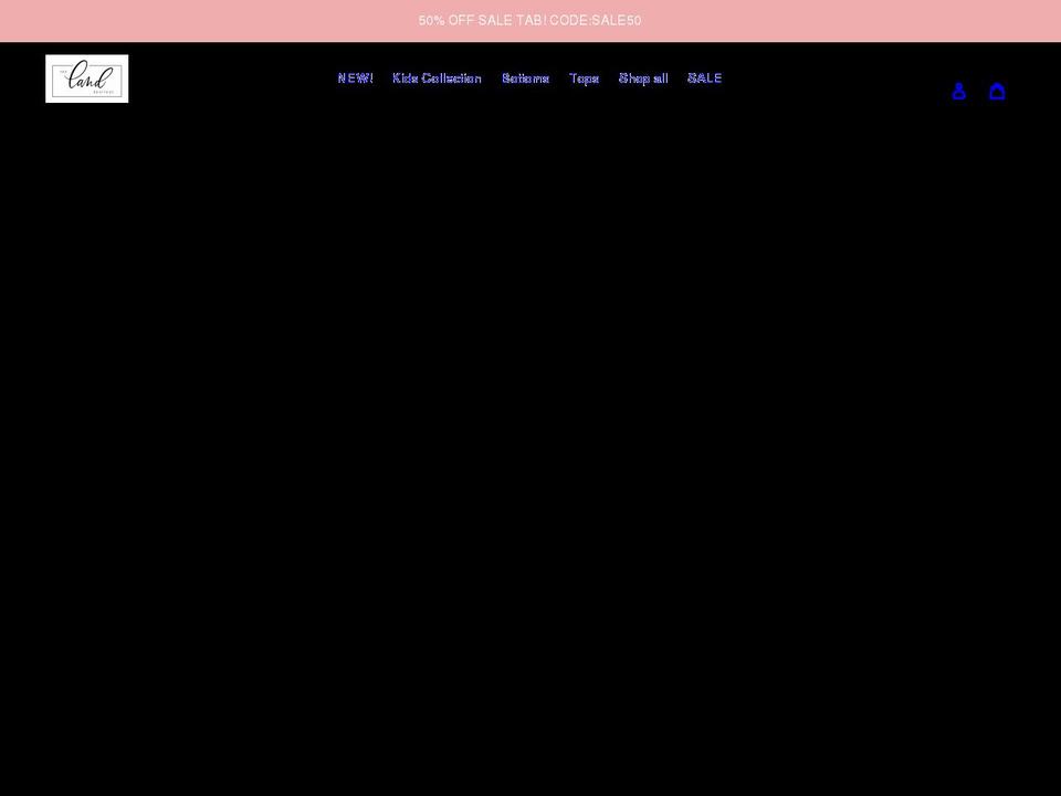 thelandboutique.com shopify website screenshot