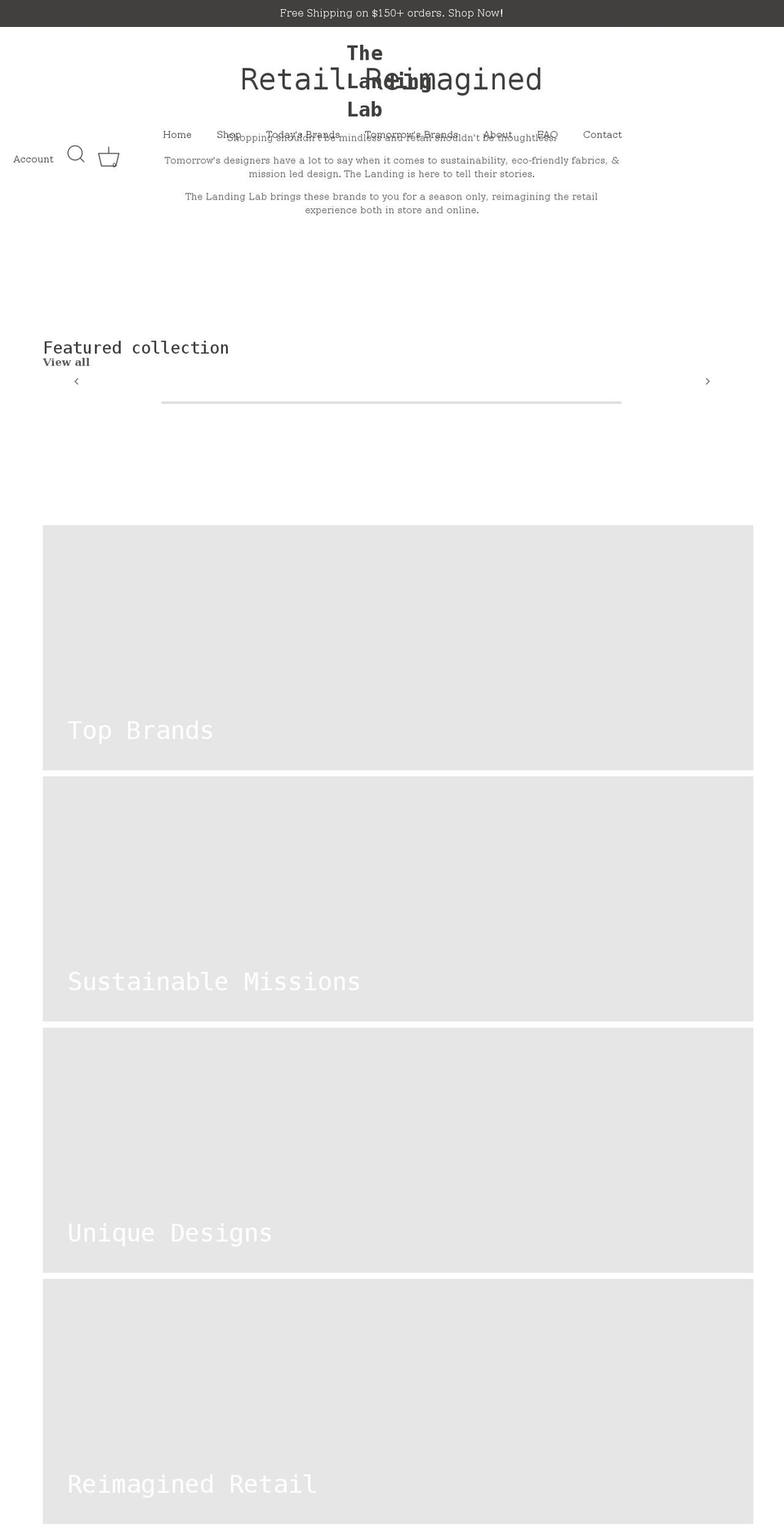 thelandinglab.com shopify website screenshot