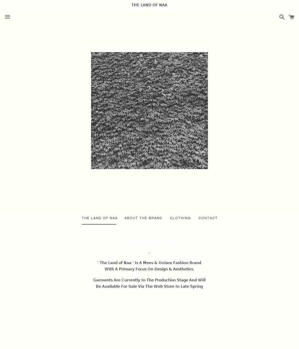 thelandofnaa.com shopify website screenshot