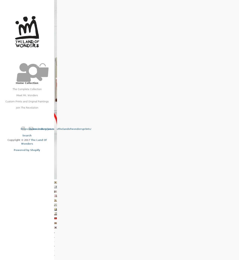 thelandofwonders.com shopify website screenshot