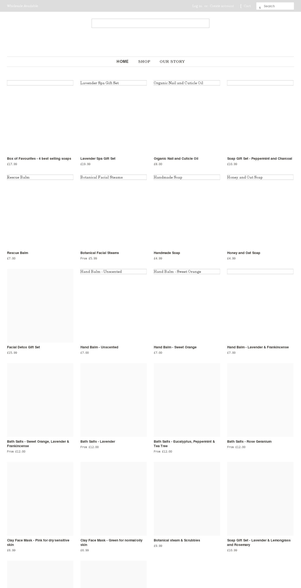 thelanenaturalskincarecompany.co.uk shopify website screenshot