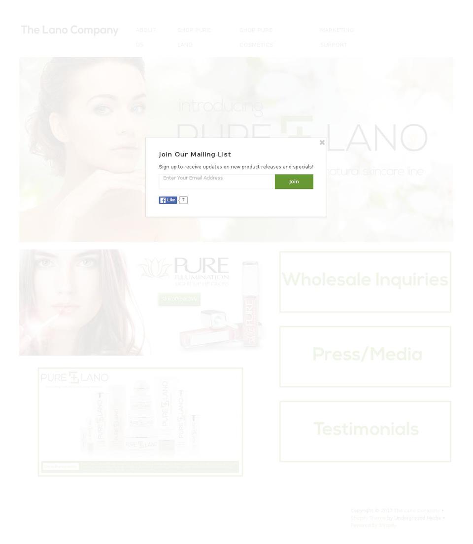 thelanocompany.com shopify website screenshot