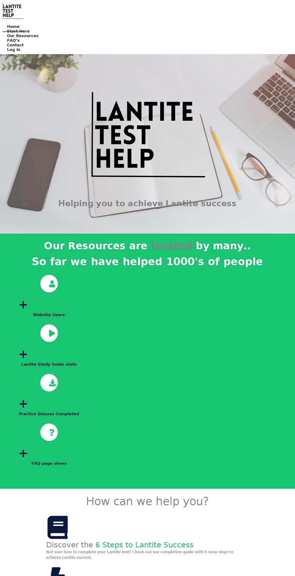 thelantitetest.com — Shopify storefront screenshot