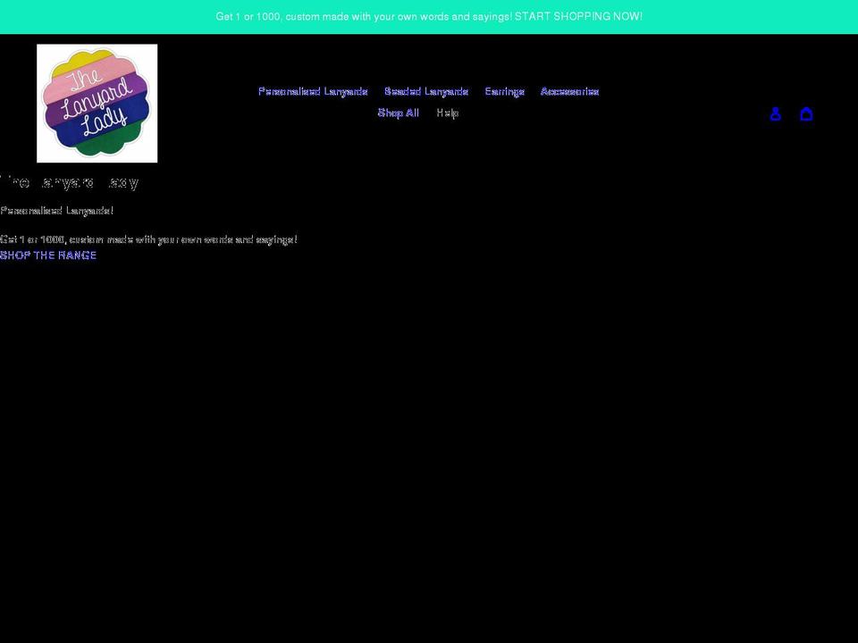thelanyardlady.com.au shopify website screenshot