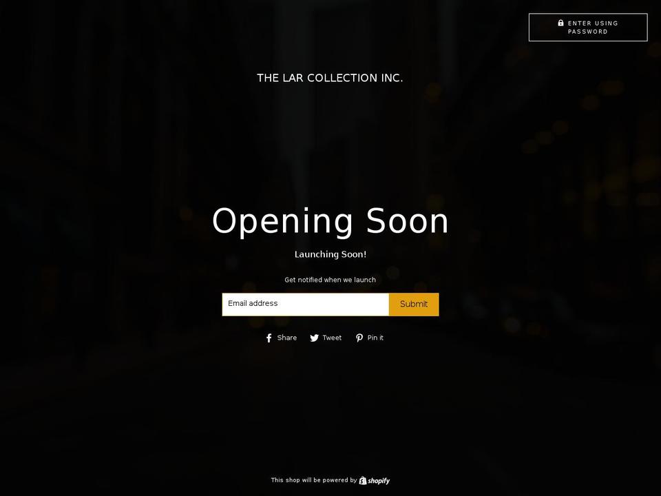 thelarcollection.com — Shopify storefront screenshot