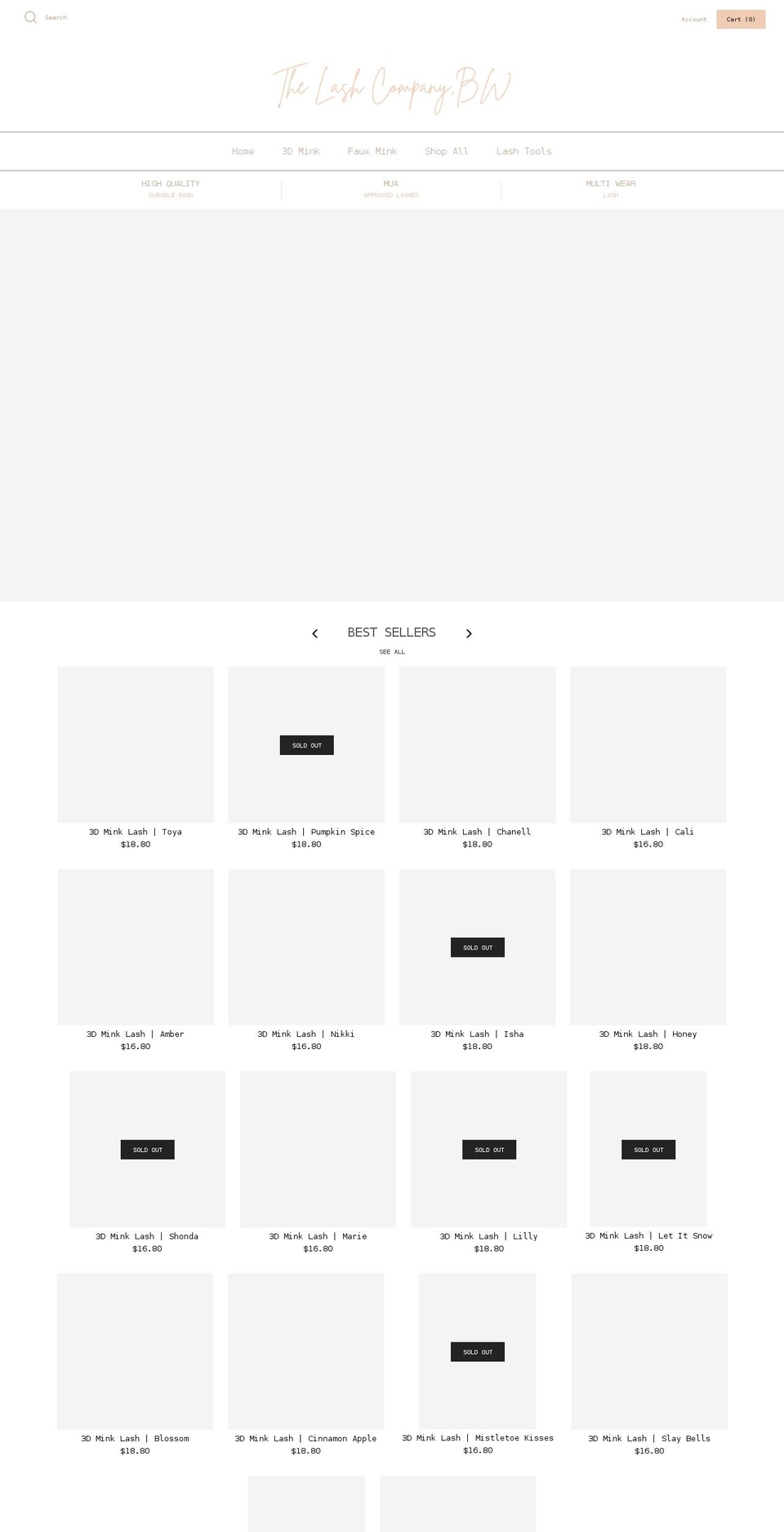 thelashcomp.com — Shopify storefront screenshot