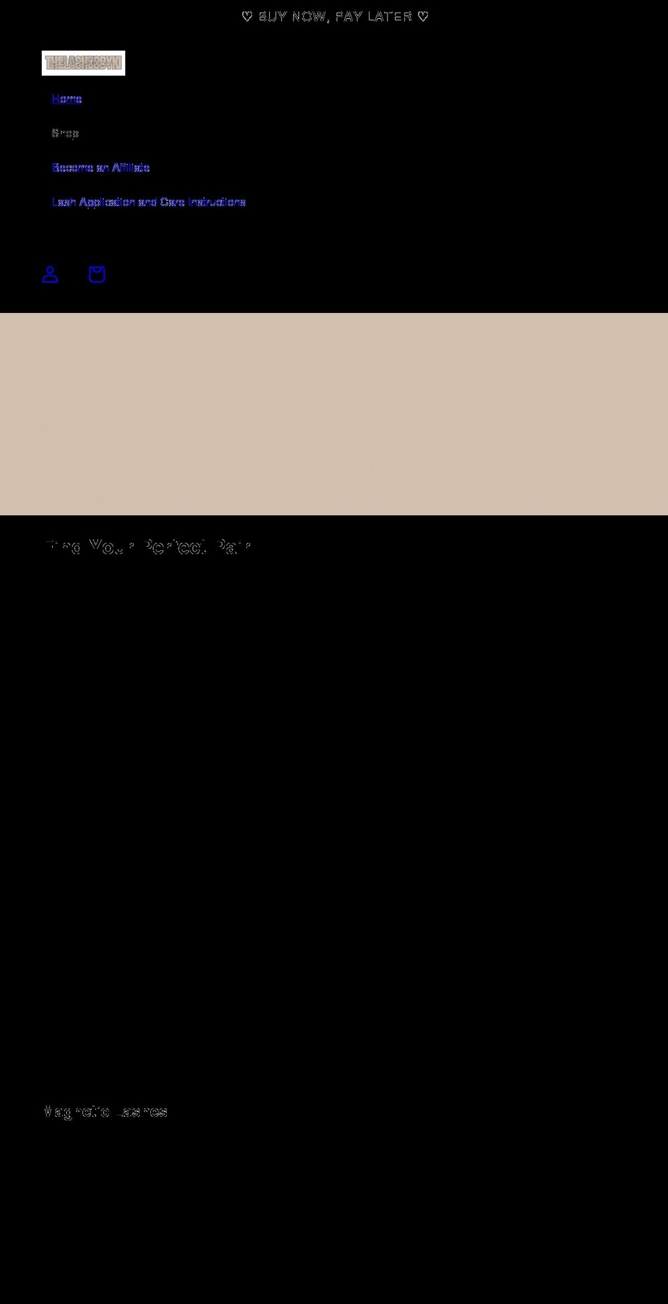 thelashesbyki.com shopify website screenshot