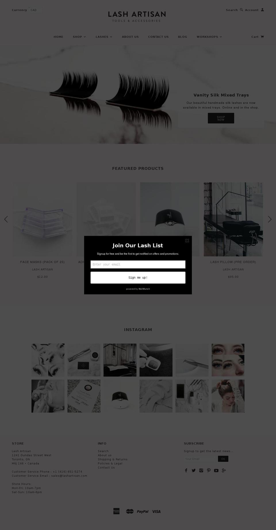 thelashexclusive.com shopify website screenshot