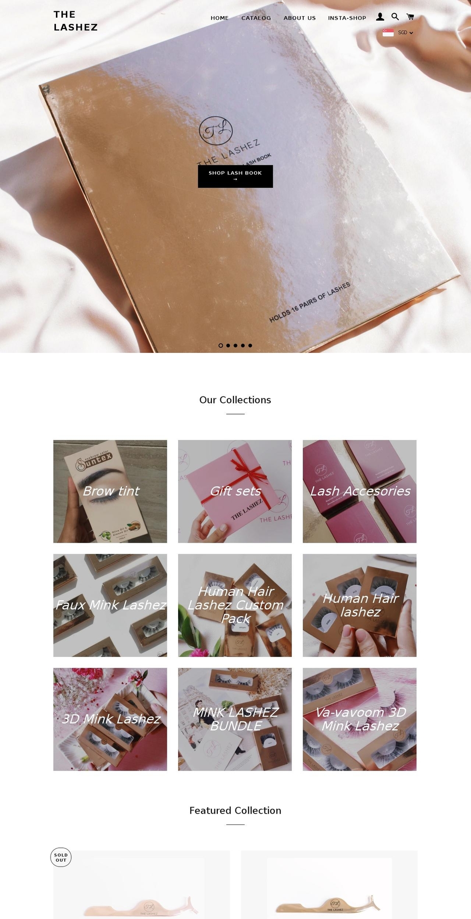 thelashez.com — Shopify storefront screenshot