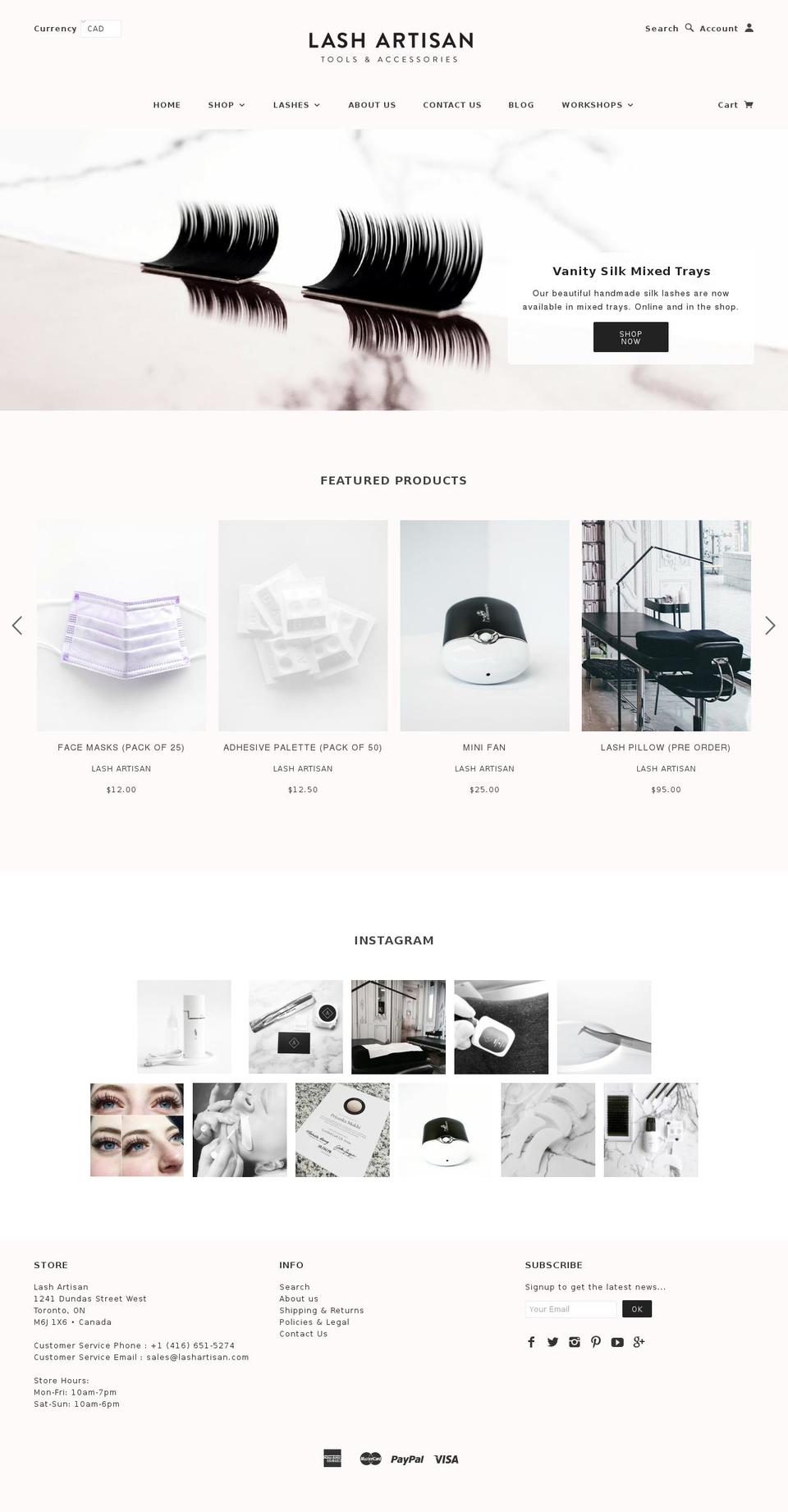thelashvenue.com shopify website screenshot